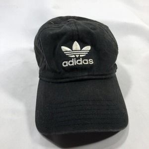 Adidas Faded Black Hat Cap Strap Back Dad Adjustable One Size Fits Most OSFM